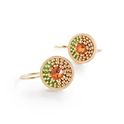 EDEN + ELIE WOMEN'S GREEN / YELLOW INFINITY DROP EARRINGS - DEW