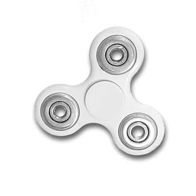 EDGEWORK FIDGET TRI-SPINNER WHITE EDC ALL-METAL WEIGHTED BEARING ADHD FOCUS STRESS RELIEVER HAND TOYS