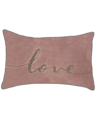 EDIE HOME EDIE HOME BEADED LOVE DECORATIVE PILLOW