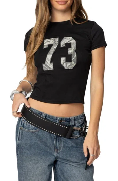 EDIKTED EDIKTED 73 CAMO SHRUNKEN T-SHIRT