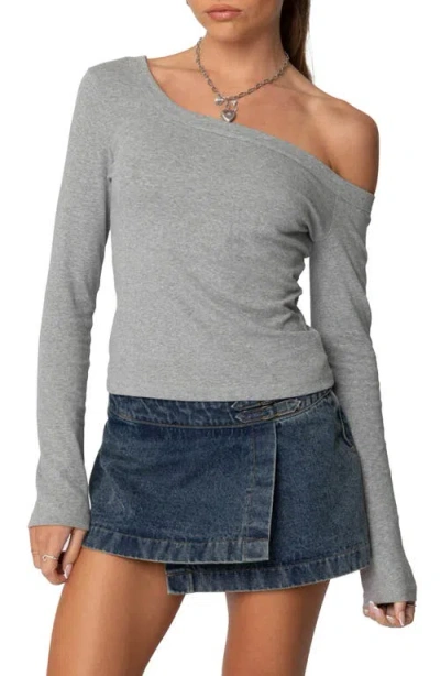 EDIKTED EDIKTED ADELAINE ASYMMETRIC ONE-SHOULDER LONG SLEEVE TOP