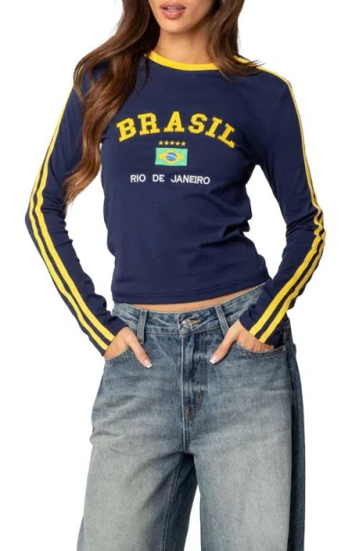 EDIKTED EDIKTED BRASIL LONG SLEEVE T-SHIRT