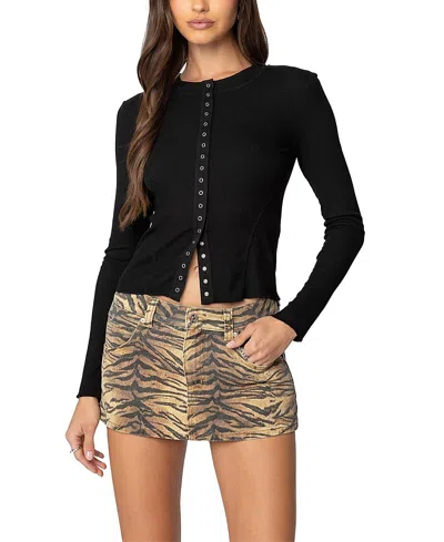 EDIKTED GLADYS BUTTON UP TOP