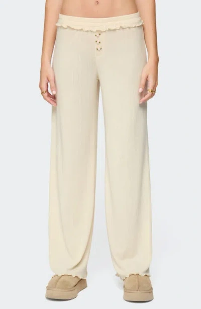 EDIKTED EDIKTED POSY RUFFLE POINTELLE PANTS