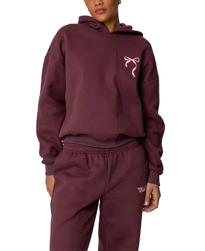 EDIKTED SASHA BOW DETAIL HOODIE