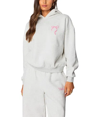 EDIKTED SASHA BOW DETAIL HOODIE