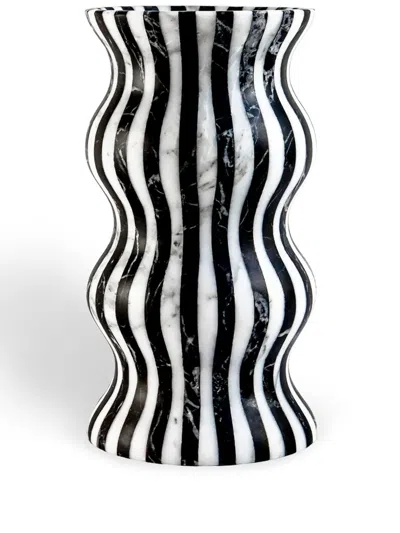 EDITIONS MILANO VERSILLA STRIPED MARBLE VASE (15CM)