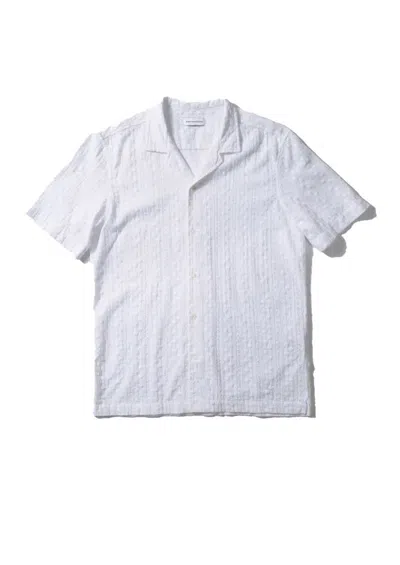 EDMMOND STUDIOS MEN'S FREEDOM SHORT SLEEVE SHIRT IN WHITE