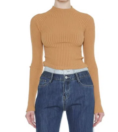 EESOME TWISTED OPEN BACK TOP IN CAMEL