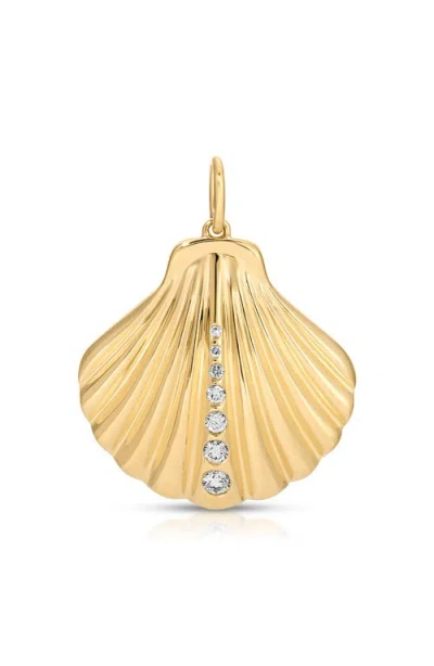 EF COLLECTION EF COLLECTION JUMBO DIAMOND SHELL PENDANT