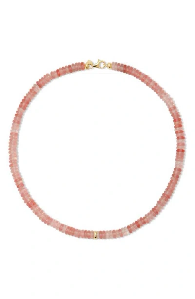 EF COLLECTION EF COLLECTION SEMIPRECIOUS STONE RONDELLE BEAD NECKLACE