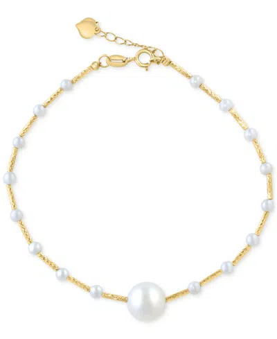 EFFY COLLECTION EFFY CULTURED FRESHWATER PEARL (2-1/2 & 8MM) LINK BRACELET IN 14K GOLD