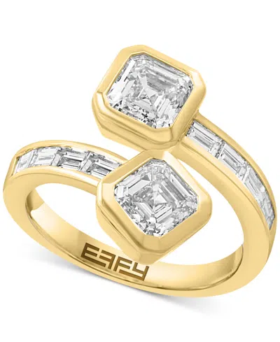 EFFY COLLECTION EFFY LAB GROWN DIAMOND FANCY & BAGUETTE BEZEL BYPASS RING (2-5/8 CT. T.W.) IN 14K GOLD