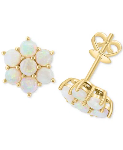 EFFY COLLECTION EFFY OPAL FLOWER CLUSTER STUD EARRINGS (1-3/8 CT. T.W.) IN 14K GOLD