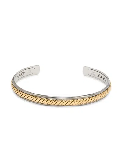 EFFY MEN'S STERLING SILVER AND 18K GOLDPLATED BANGLE