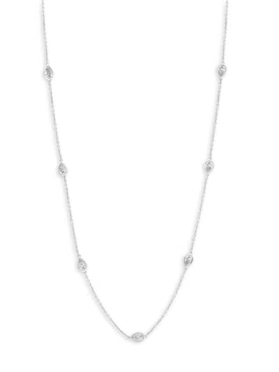 EFFY WOMEN'S 14K WHITE GOLD & 2.11 TCW LAB GROWN DIAMOND NECKLACE