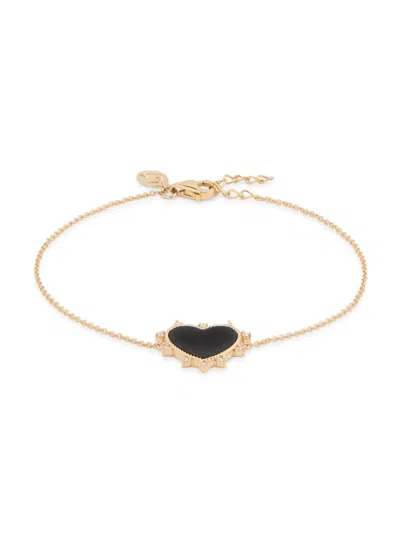 EFFY WOMEN'S 14K YELLOW GOLD, ONYX & 0.67 TCW DIAMOND BRACELET
