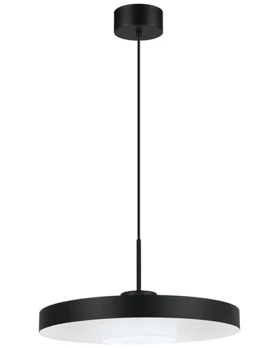 EGLO EGLO ALPICELLA 1 LIGHT INTEGRATED LED PENDANT WITH BLACK FINISH & BLACK & WHITE SHADE