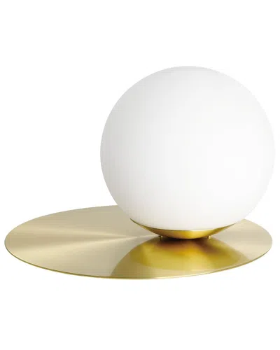 EGLO EGLO ARENALES 1 LIGHT TABLE LAMP WITH BRUSHED BRASS FINISH & WHITE OPAL GLASS SHADE