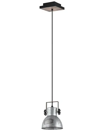 EGLO EGLO BARNSTAPLE 1 LIGHT PENDANT WITH DISTRESSED ZINC & BLACK FINISH