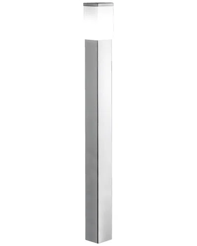 EGLO EGLO CALGARY 1 LIGHT OUTDOOR POST LIGHT WITH STAINLESS STEEL FINISH & OPAL FROSTED GLASS SHADE