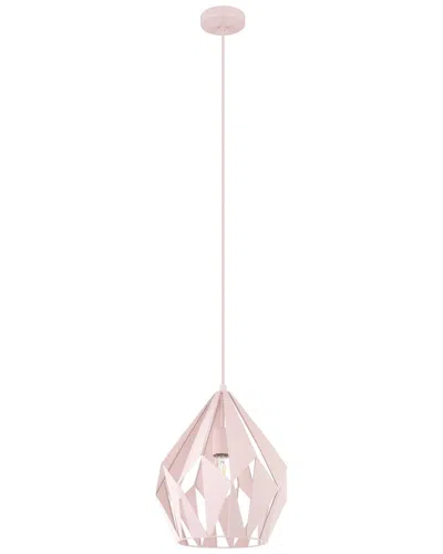 EGLO EGLO CARLTON 1 LIGHT PENDANT WITH APRICOT FINISH & APRICOT GEOMTERIC METAL SHADE