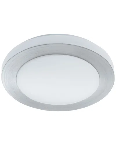 EGLO EGLO CARPI 1 1 LIGHT INTEGRATED LED CEILING LIGHT WITH BRUSHED ALUMINUM FINISH & WHITE PLASTIC DIFFU
