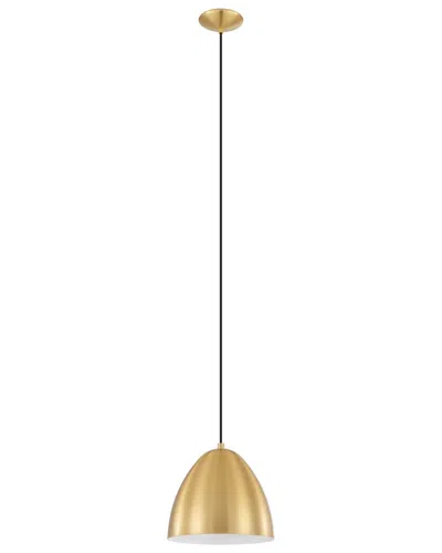 EGLO EGLO CORETTO 1 LIGHT PENDANT WITH BRUSHED GOLD FINISH & BRUSHED GOLD DOME METAL SHADE