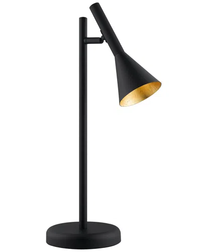 EGLO EGLO CORTADERAS 1 LIGHT TABLE LAMP WITH BLACK FINISH & BLACK WITH GOLD INTERIOR METAL ADJUSTABLE SHA