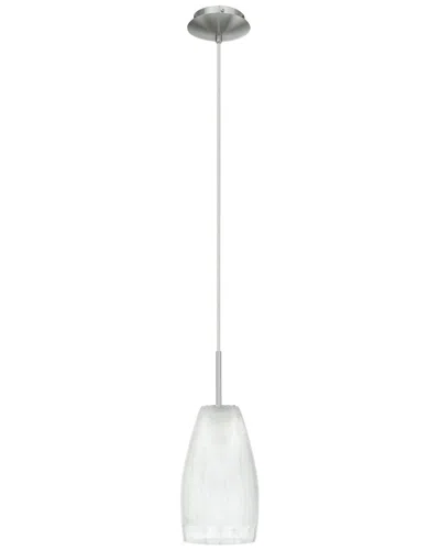 EGLO EGLO CRASH 1 LIGHT MINI PENDANT WITH MATTE NICKEL FINISH & FROSTED GLASS