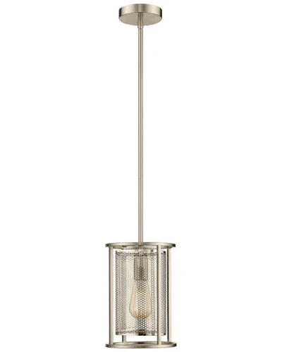 EGLO EGLO DE VELDE 1 LIGHT MINI PENDANT WITH MATTE NICKEL FINISH & METAL CAGE SHADE