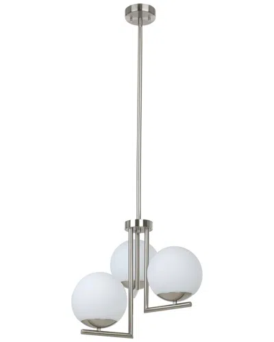 EGLO EGLO DENVER 3 LIGHT PENDANT WITH MATTE NICKEL FINISH & OPAL SPHERE GLASS SHADES