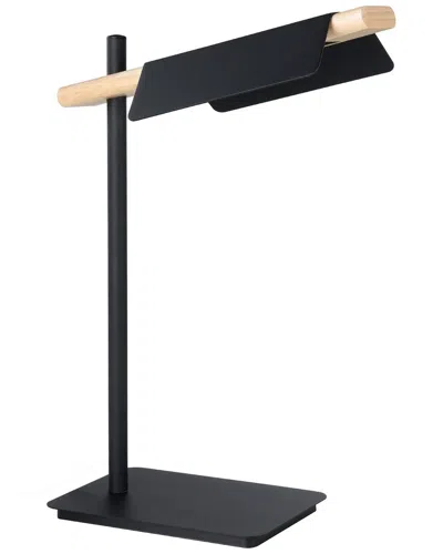 EGLO EGLO ERMUA 1 LIGHT LED TABLE LAMP WITH BLACK & WOOD FINISH