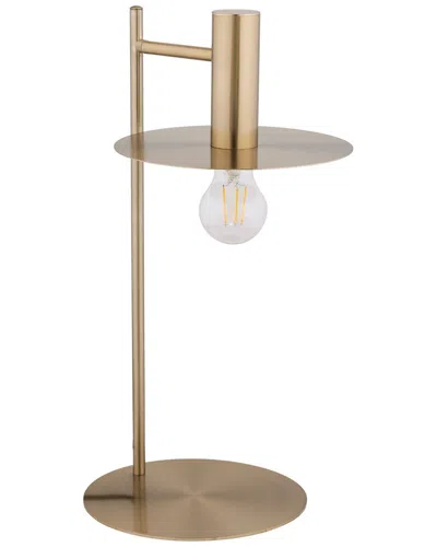 EGLO EGLO ESCANDELL 1 LIGHT TABLE LAMP WITH BRUSHED GOLD FINISH & BRUSHED GOLD DISC SHADE
