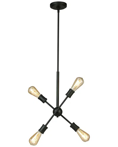 EGLO EGLO ETRIS ROW 4 LIGHT OPEN BULB PENDANT WITH BLACK FINISH