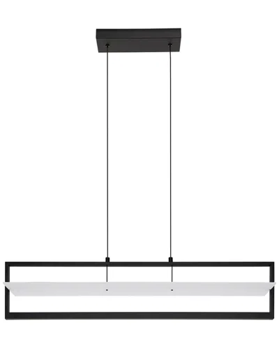 EGLO EGLO FARNETA 1 LIGHT INTERGRATED LED LINEAR PENDANT WITH BLACK FINISH & SATIN ACRYLIC SHADE