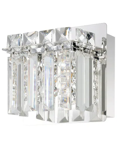 EGLO EGLO FUETESCUSA 1 LIGHT WALL LIGHT WITH CHROME FINISH & CLEAR CRYSTAL LIKE GLASS