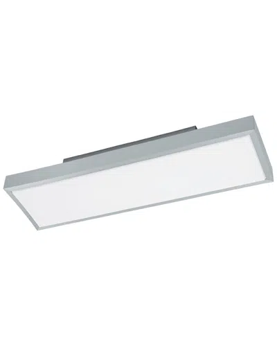 EGLO EGLO IDUN 1 1 LIGHT INTEGRATED LED CEILING LIGHT WITH BRUSHED ALUMINUM FINISH & WHITE PLASTIC SHADE