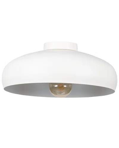EGLO EGLO MOGANO 1 LIGHT METAL DOME CEILING LIGHT WITH WHITE FINISH