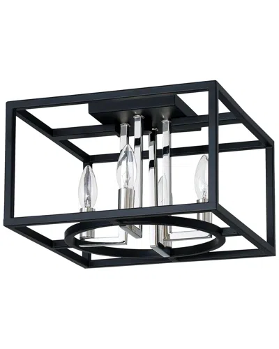 EGLO EGLO MUNDAZO 4 LIGHT OPEN FRAME CEILING LIGHT WITH MATTE BLACK & CHROME FINISH