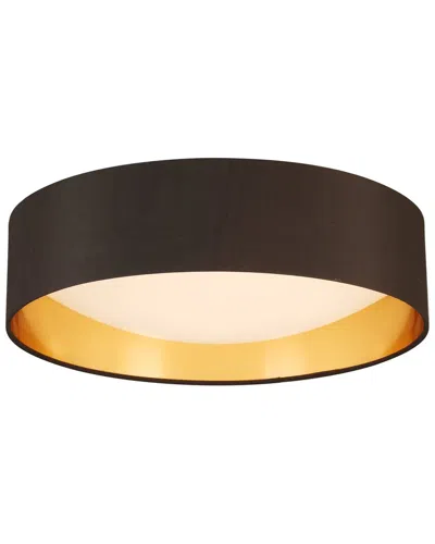 EGLO EGLO ORME INTEGRATED LED 16 CEILING LIGHT WITH BLACK & GOLD FABRIC SHADE WITH WHITE ACRYLIC DIFFUSER