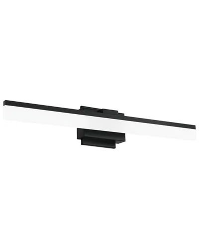 EGLO EGLO PALMITAL 1 LIGHT INTEGRATED LED BATH/VANITY LIGHT WITH MATTE BLACK FINISH & SATIN ACRYLIC SHADE
