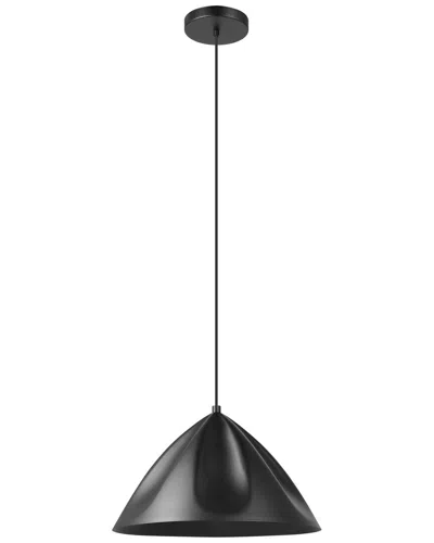 EGLO EGLO PODERE 1 LIGHT PENDANT WITH BLACK FINISH & BLACK METAL SHADE