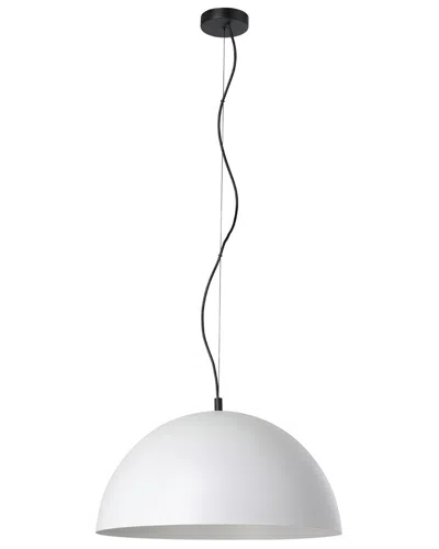 EGLO EGLO RAFAELINO 1 LIGHT DOME PENDANT WITH GREY EXTERIOR & WHITE INTERIOR METAL SHADE