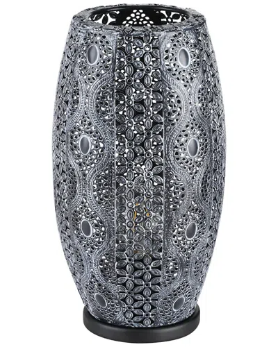 EGLO EGLO RIYADH 1 LIGHT TABLE LAMP WITH BLACK FINISH & ANTIQUE BLACK METAL SHADE