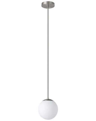 EGLO EGLO RONDO 1 LIGHT MINI PENDANT WITH MATTE NICKEL FINISH & WHITE GLASS SHADE