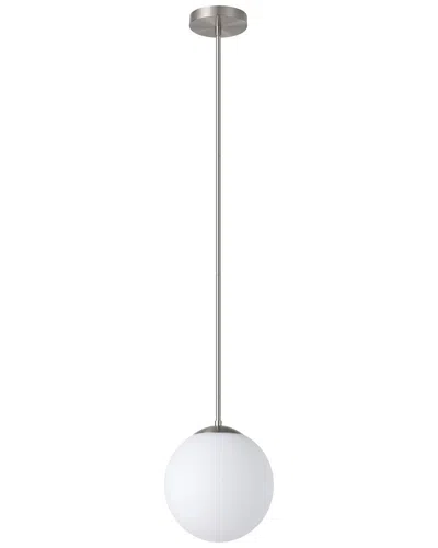 EGLO EGLO RONDO 1 LIGHT PENDANT WITH MATTE NICKEL FINISH & WHITE GLASS SHADE