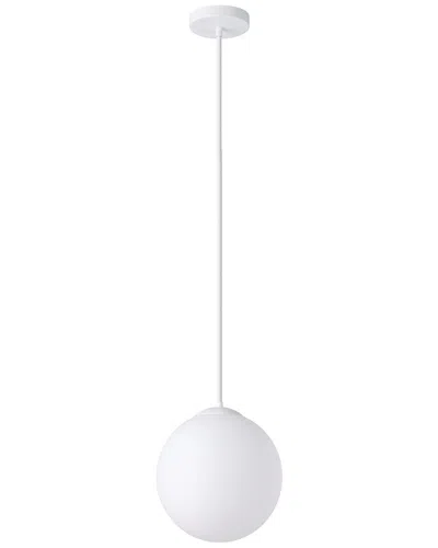 EGLO EGLO RONDO 1 LIGHT PENDANT WITH WHITE FINISH & WHITE GLASS SHADE