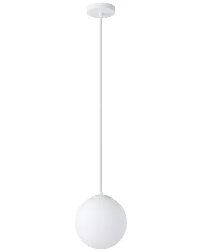 EGLO EGLO RONDO 1 LIGHT PENDANT WITH WHITE FINISH & WHITE GLASS SHADE