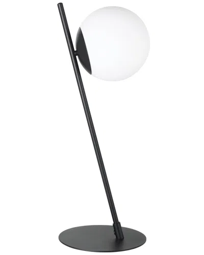 EGLO EGLO RONDO 4 1 LIGHT TABLE LAMP WITH BLACK FINISH & WHITE GLASS SPHERE SHADE